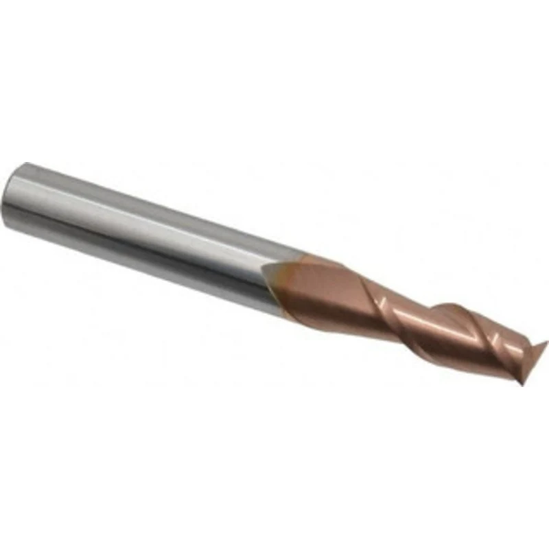 Accupro 9/32, 3/4 LOC, 5/16 Shank Diam, 2-1/2 OAL, 2 Flute, Solid Carbide Square End Mill Single End, TiCN Finish, Sp...